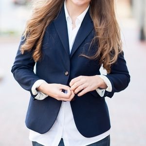 J CREW Navy One Button Blazer size 24 women plus